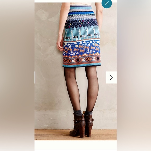 HWR Anthropologie llama skirt-small - Picture 6 of 11
